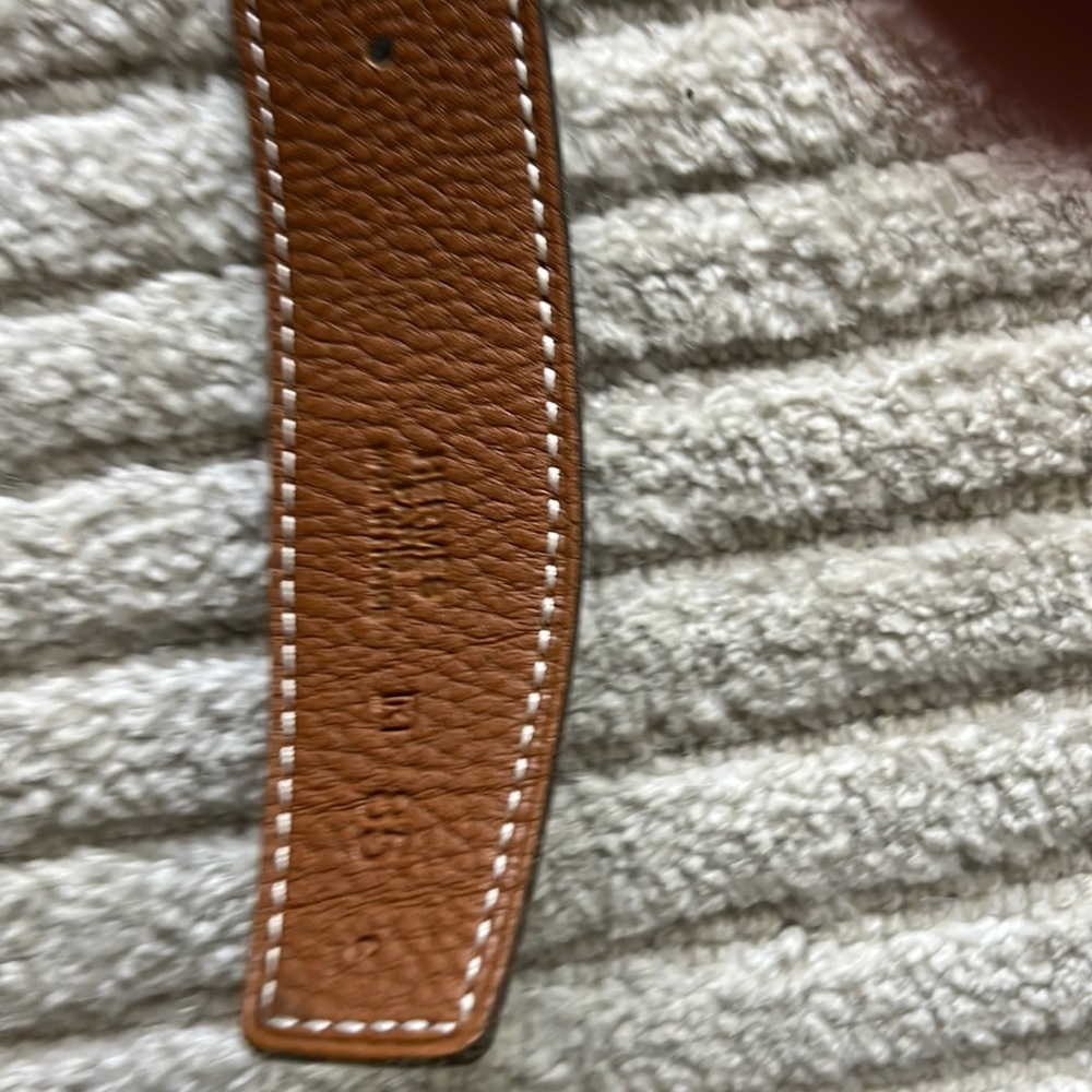 Hermes belt strap, black and gold reversible, NO buckle